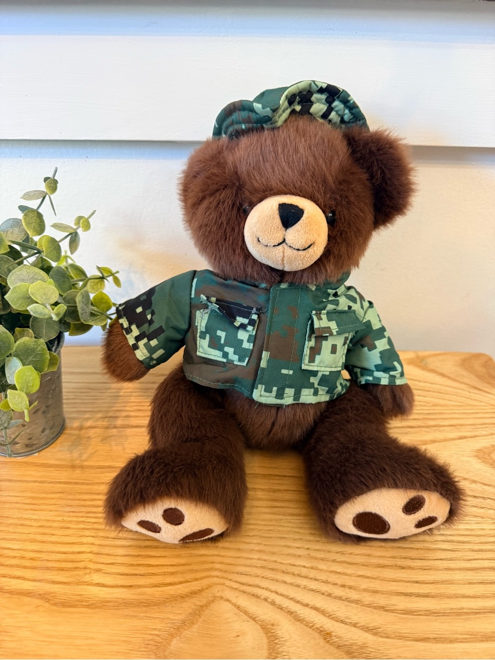 🌿10/$25 • Parkdale Novelty Camo Plush Solider Bear